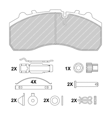 Brake Pad Set, disc brake (FCV1598B)