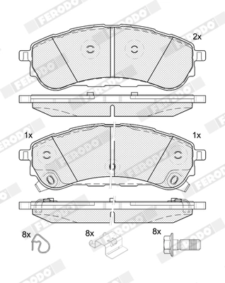 Brake Pad Set, disc brake (FDB5390)