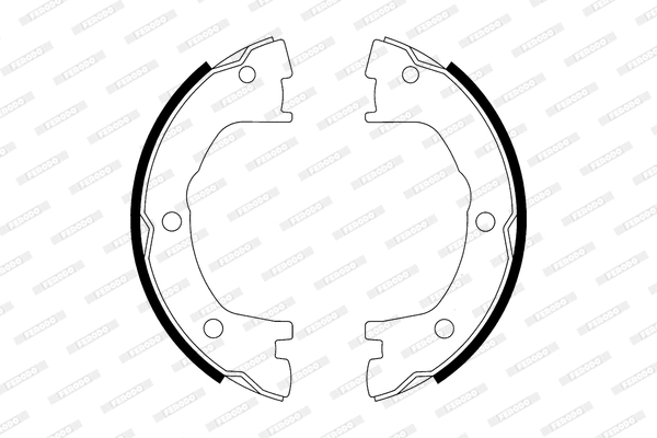 Brake Shoe Set, parking brake (FSB593)