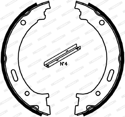 Brake Shoe Set, parking brake (FSB4058)
