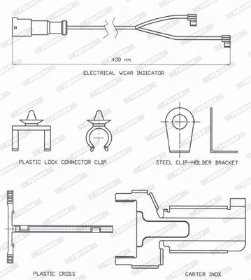 Warning Contact, brake pad wear
