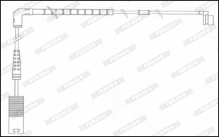 Warning Contact, brake pad wear (FWI349)