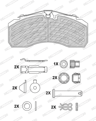 Brake Pad Set, disc brake (FCV4345PTS)