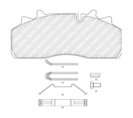 Brake Pad Set, disc brake (FCV4043B)