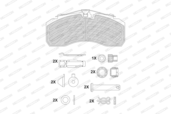 Brake Pad Set, disc brake (FCV4801PTS)
