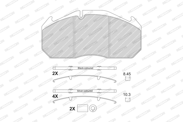 Brake Pad Set, disc brake (FCV1584B)