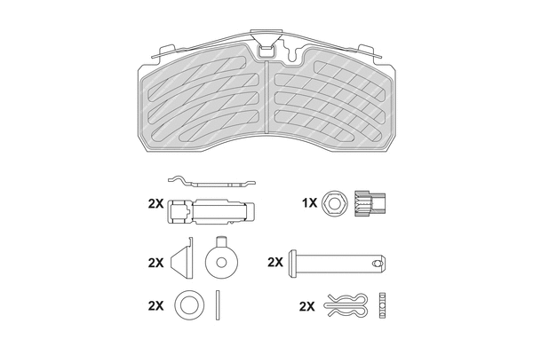 Brake Pad Set, disc brake (FCV1275PTS)