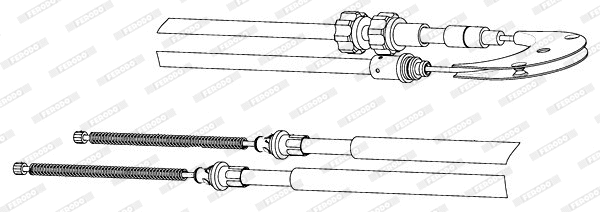 Cable Pull, parking brake (FHB432662)