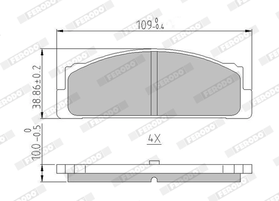 Brake Pad Set, disc brake (FDB22)