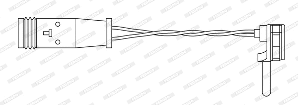 Warning Contact, brake pad wear (FWI261/1)