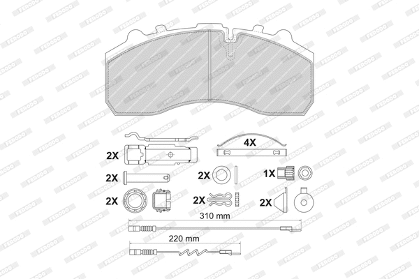 Brake Pad Set, disc brake (FCV4374BFE)