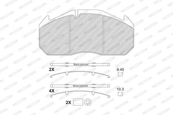 Brake Pad Set, disc brake (FCV1583B)
