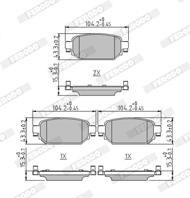 Brake Pad Set, disc brake (FDB5247)