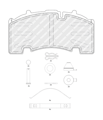 Brake Pad Set, disc brake (FCV4584B)
