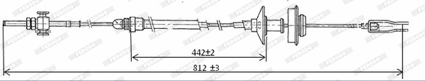 Cable Pull, clutch control (FCC421040)