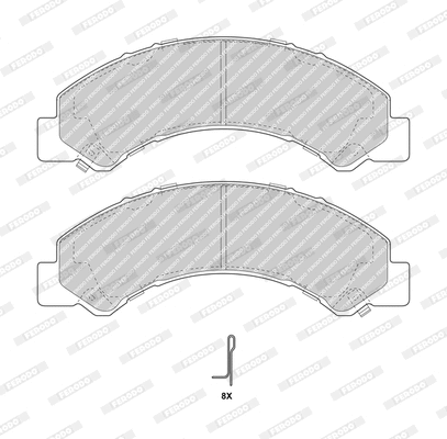 Brake Pad Set, disc brake (FCV5000B)