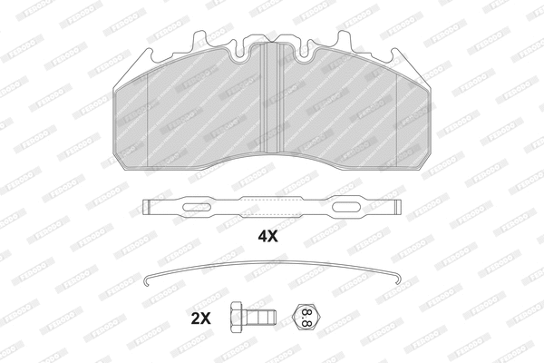 Brake Pad Set, disc brake (FCV4378BFE)