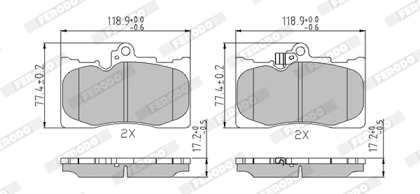 Brake Pad Set, disc brake (FDB4216)