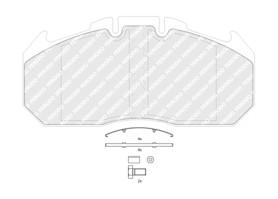 Brake Pad Set, disc brake (FCV1404B)