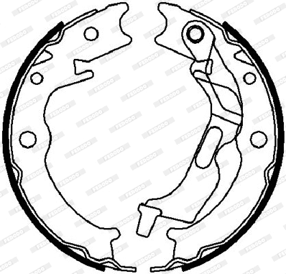 Brake Shoe Set, parking brake (FSB4017)
