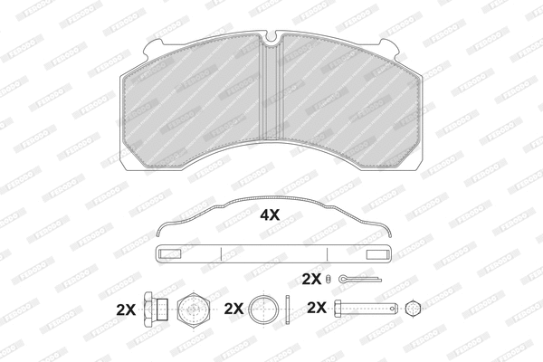 Brake Pad Set, disc brake (FCV4352B)