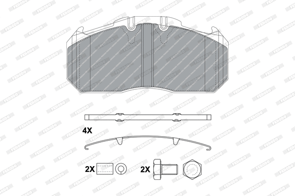 Brake Pad Set, disc brake (FCV1656B)
