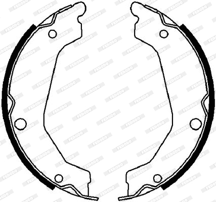Brake Shoe Set, parking brake