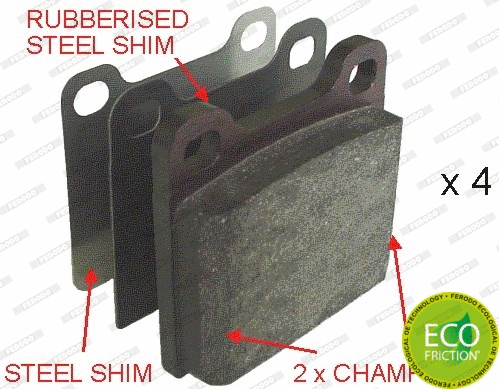 Brake Pad Set, disc brake (FDB704)