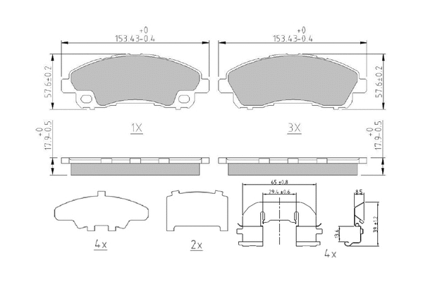 Brake Pad Set, disc brake (FDB5243)