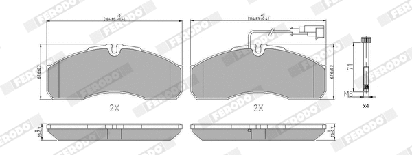 Brake Pad Set, disc brake (FVR4248)
