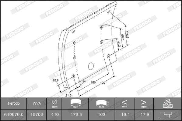 Brake Lining Kit, drum brake