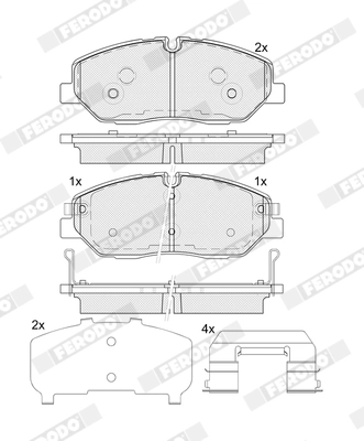 Brake Pad Set, disc brake (FDB5397)