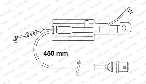 Warning Contact, brake pad wear (FAI166)