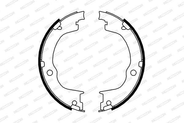 Brake Shoe Set, parking brake (FSB4006)