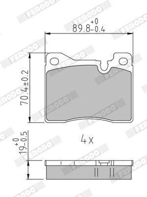 Brake Pad Set, disc brake (FDB163)