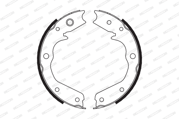 Brake Shoe Set, parking brake (FSB665)