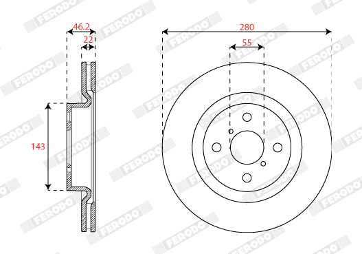 Brake Disc (DDF2851C)