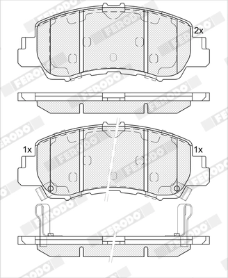 Brake Pad Set, disc brake (FDB5386)