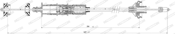 Cable Pull, clutch control (FCC422745)