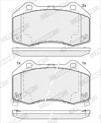 Brake Pad Set, disc brake (FDB5382)