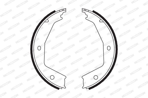 Brake Shoe Set, parking brake (FSB666)
