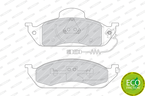 Brake Pad Set, disc brake (FDB1400)