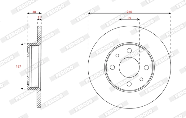 Brake Disc (DDF2218C)
