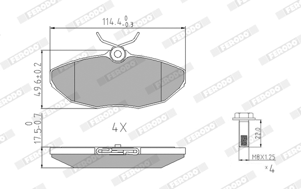 Brake Pad Set, disc brake (FDB1486)