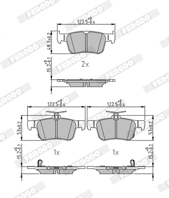 Brake Pad Set, disc brake (FDB5240)