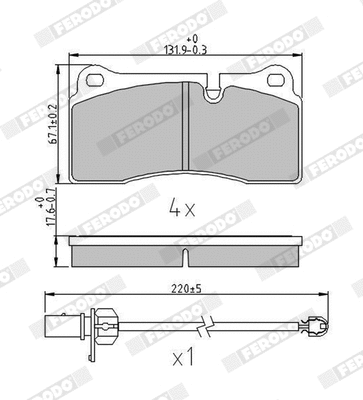 Brake Pad Set, disc brake (FDB4195)