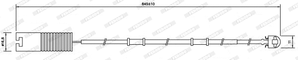 Warning Contact, brake pad wear (FWI285)