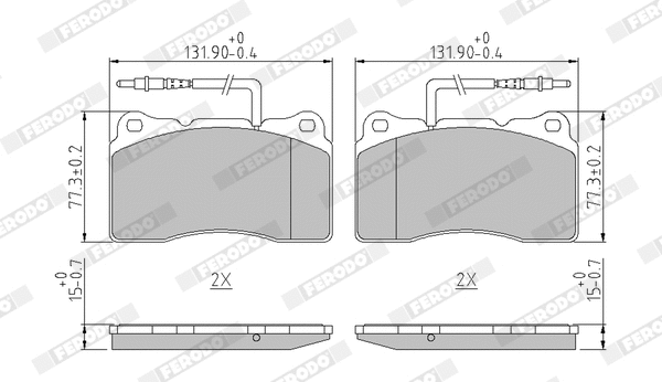 Brake Pad Set, disc brake (FDB1545)