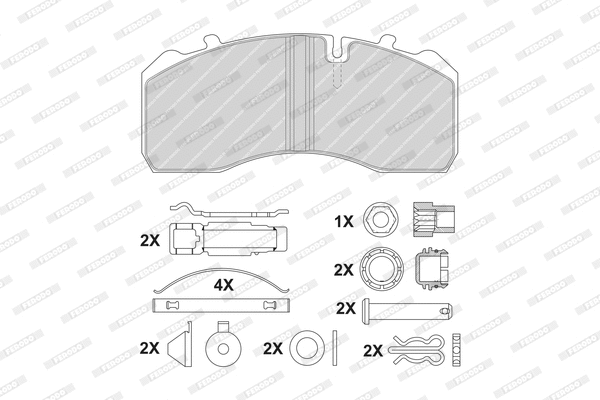 Brake Pad Set, disc brake (FCV1329BFE)