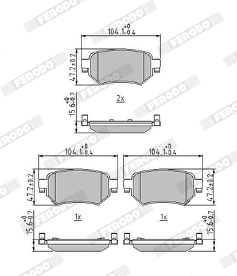 Brake Pad Set, disc brake (FDB4944)